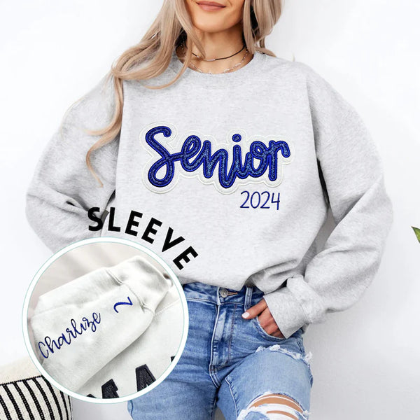 Custom Embroidered Double Glitter Sequined Sweatshirt