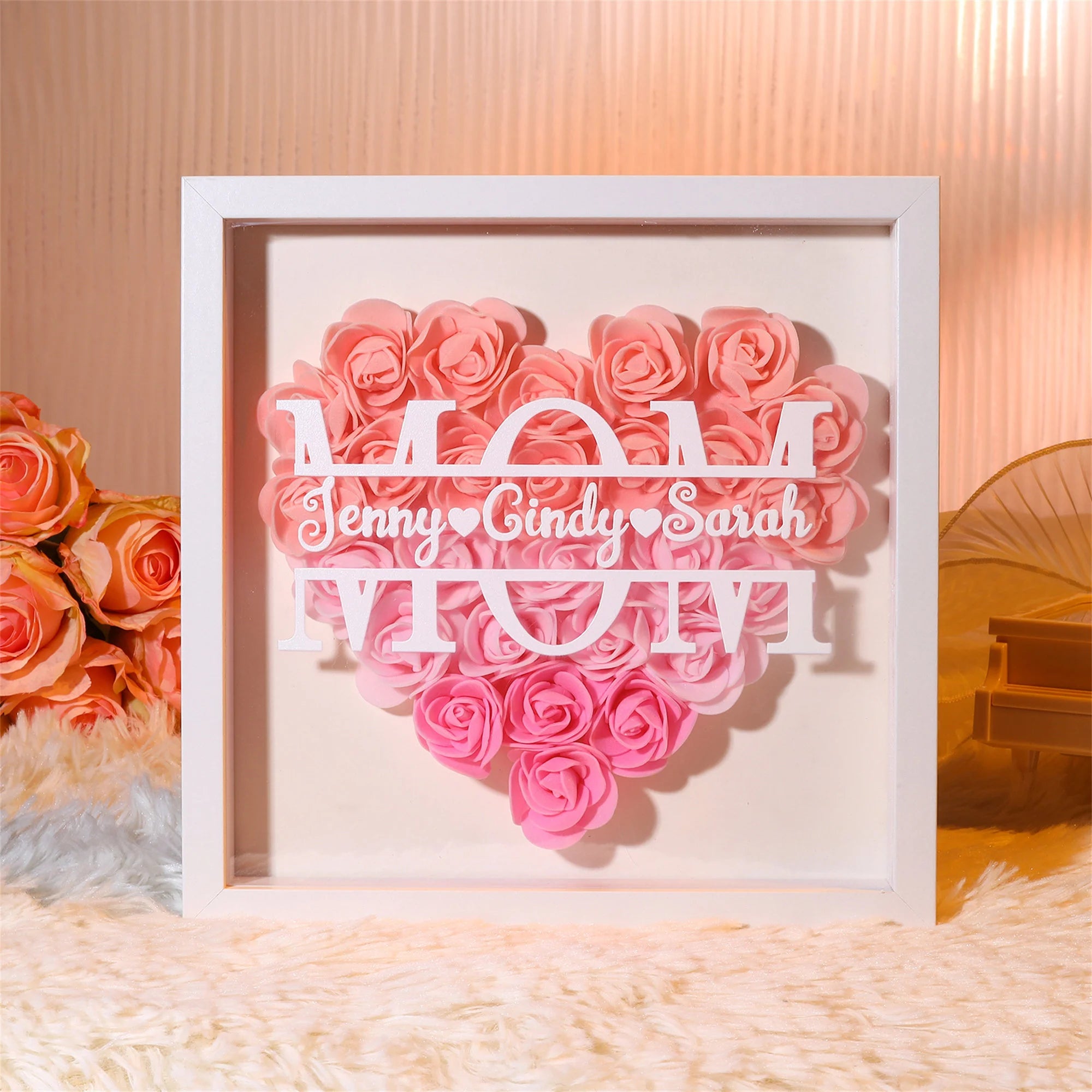 Mamas herzförmiger Blumenkasten