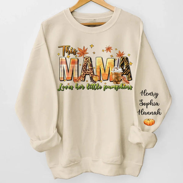 Family Custom Sweatshirt With Kid's Name On The Sleeve