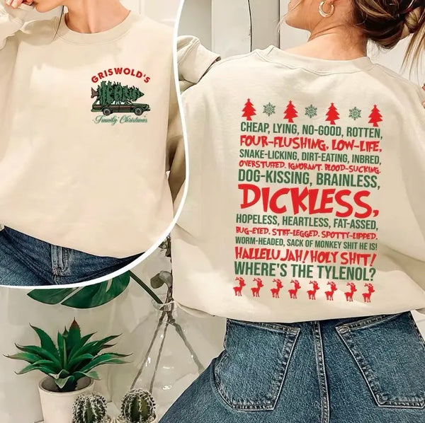 Griswold Family Christmas Shirt, Funny Christmas Shirt, Dickless Sweatshirt,Clark Griswold Shirt