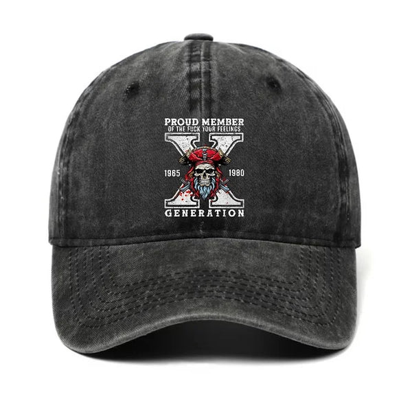 Gen X Skull Custom EST Towside Printing Unisex Hat EST Cap