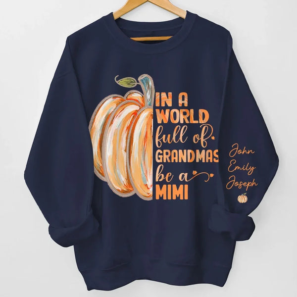 Just Like Pumpkins, Grandmas Light Up Our Lives - Family Custom Halloween Sweatshirt