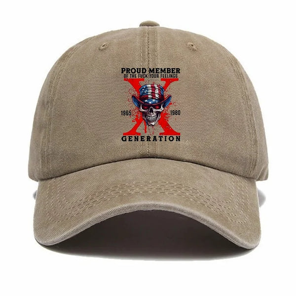 Gen X Skull Towside Printing Unisex Hat EST Cap