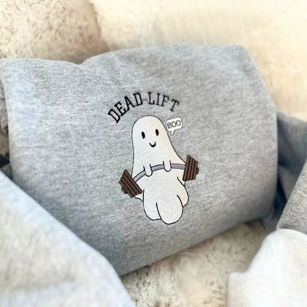 Deadlift Ghost Embroidered Sweatshirt | Fitness boo