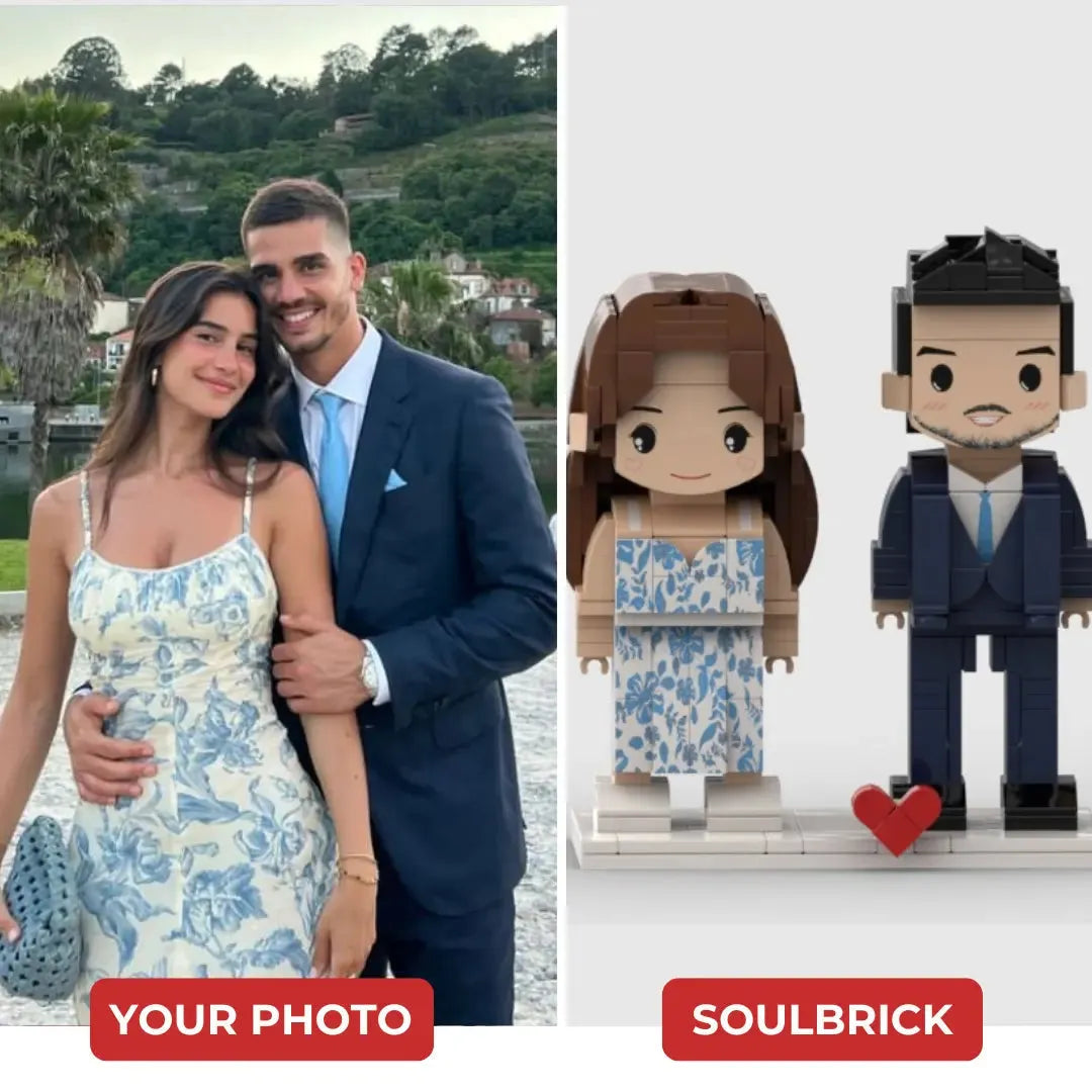 Individuelle Ziegelfigur mit Foto, kreatives und personalisiertes Geschenk für Ihren Partner