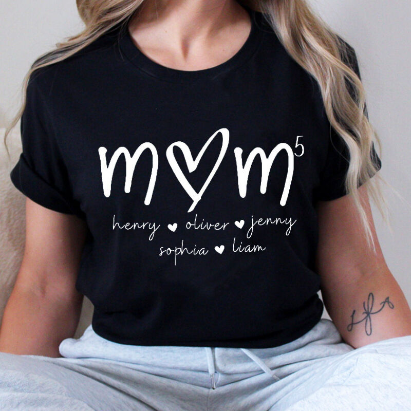 Personalisiertes Sweatshirt Benutzerdefinierte Mama mit Anzahl der Kinder und Namen Design Kreatives Muttertagsgeschenk