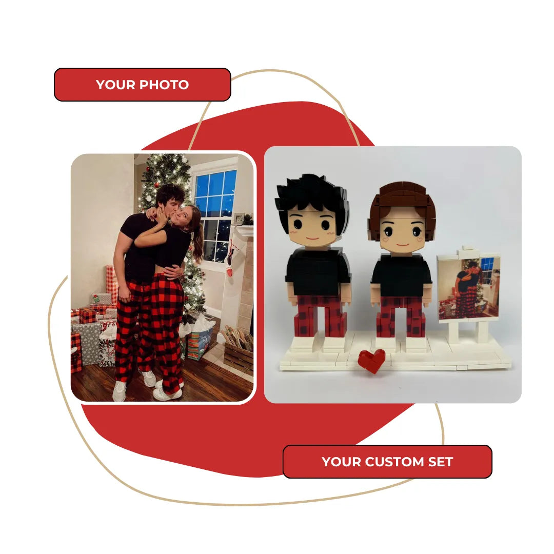 Individuelle Ziegelfigur mit Foto, kreatives und personalisiertes Geschenk für Ihren Partner