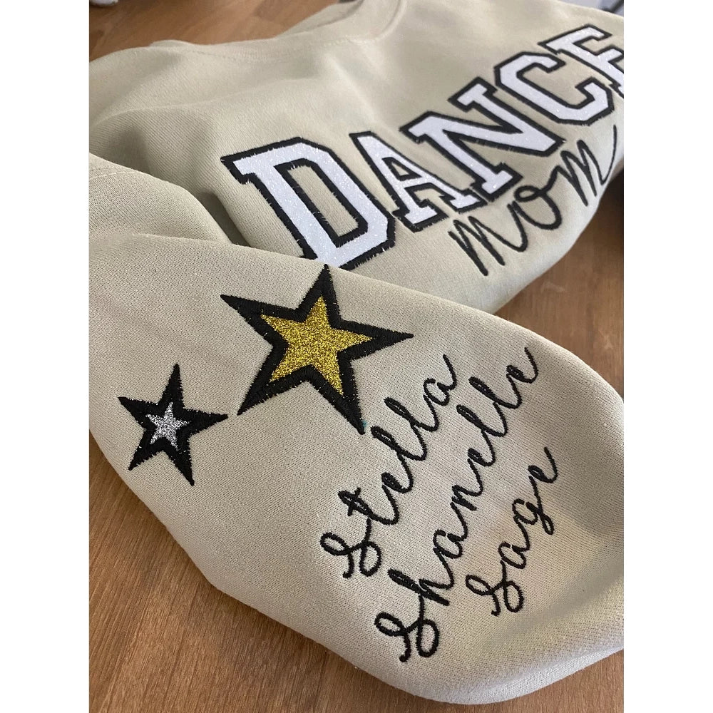 Sudadera personalizada bordada para equipo de mamás de baile