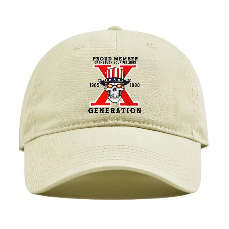 Gen X Skull PROUD MEMBER Casquette Unisexe EST Impression Towside