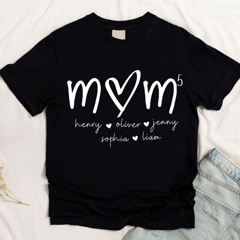 Personalisiertes Sweatshirt Benutzerdefinierte Mama mit Anzahl der Kinder und Namen Design Kreatives Muttertagsgeschenk