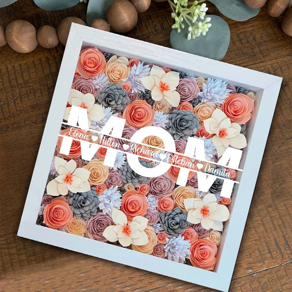 Personalisierte Blumenbox zum Muttertag 