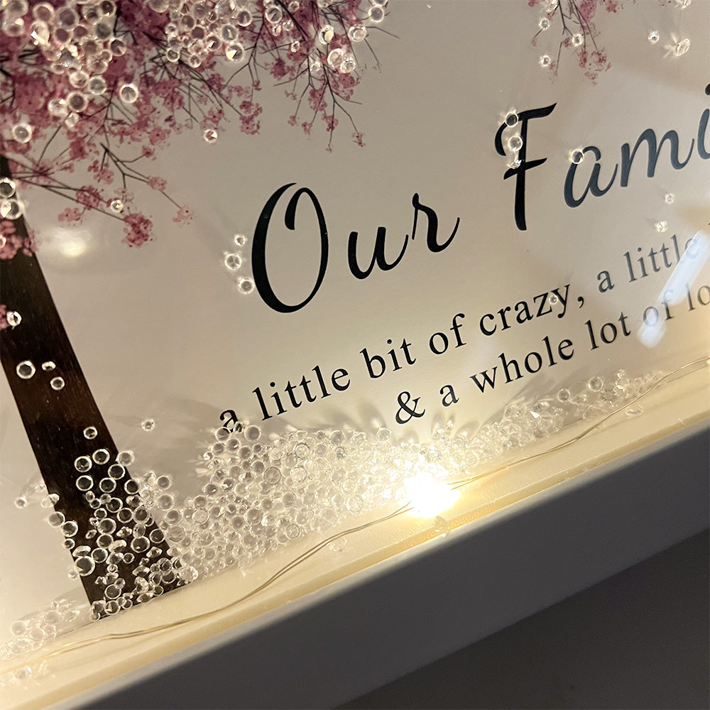 Cadre en forme de cœur personnalisé Arbre Famille/Maman/Grand-mère pour la Fête des Mères