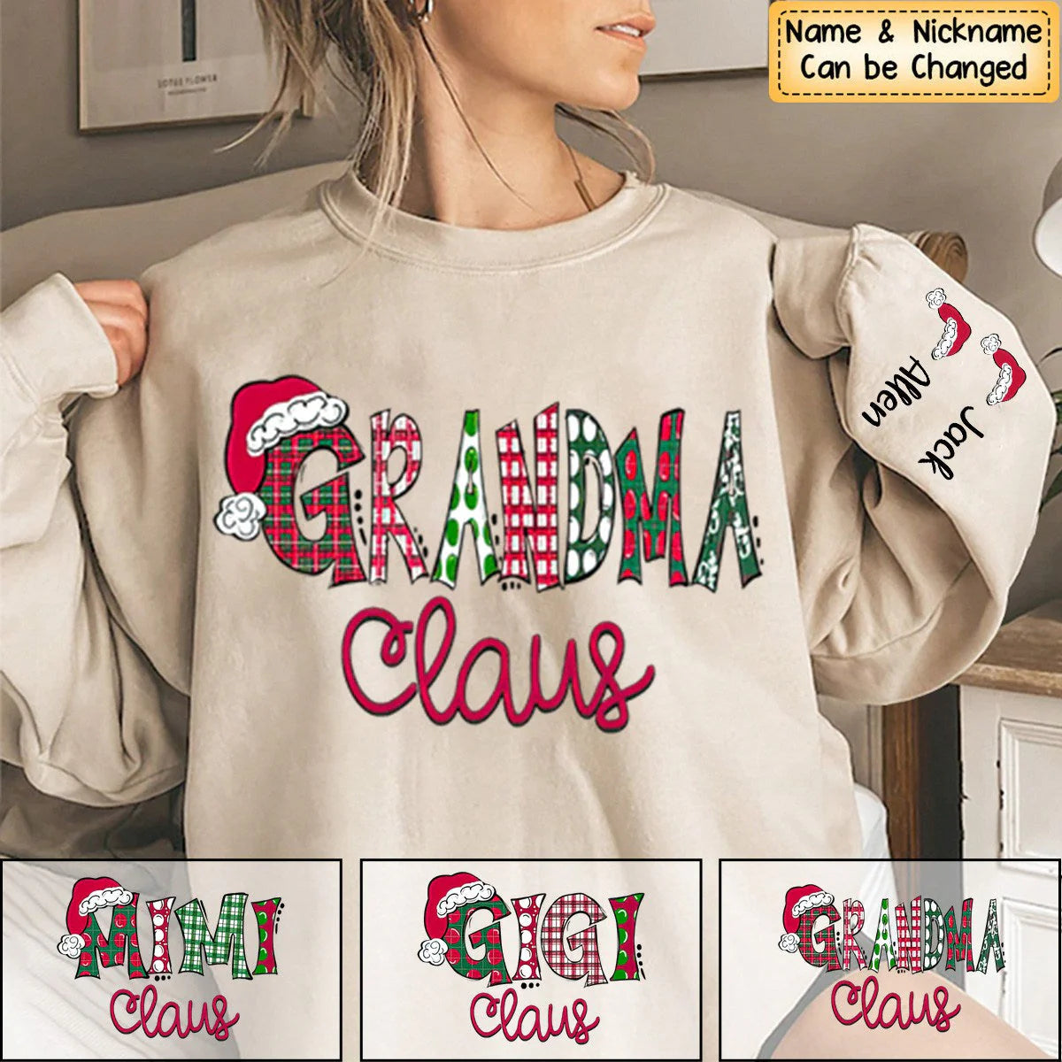 Personalisiertes Mimi, Oma Claus Weihnachten und Enkel Sweatshirt