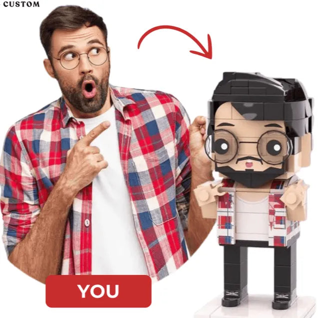 Individuelle Ziegelfigur mit Foto, kreatives und personalisiertes Geschenk für Ihren Partner