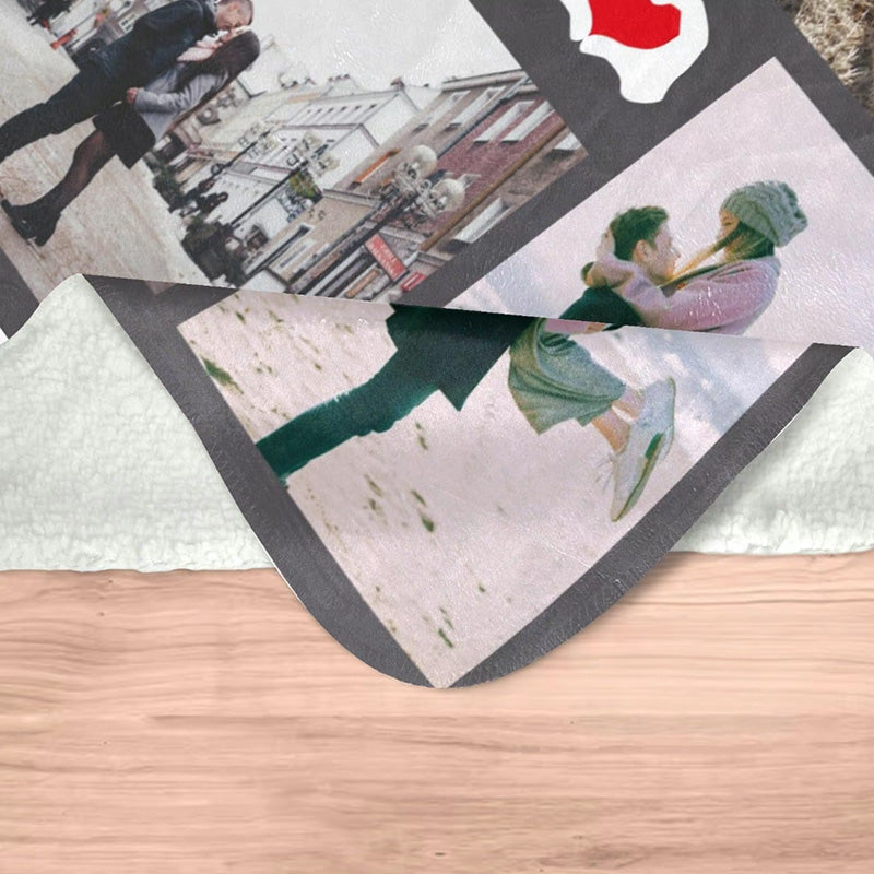 Coperta personalizzata con 4 foto Coperta con stampa personalizzata