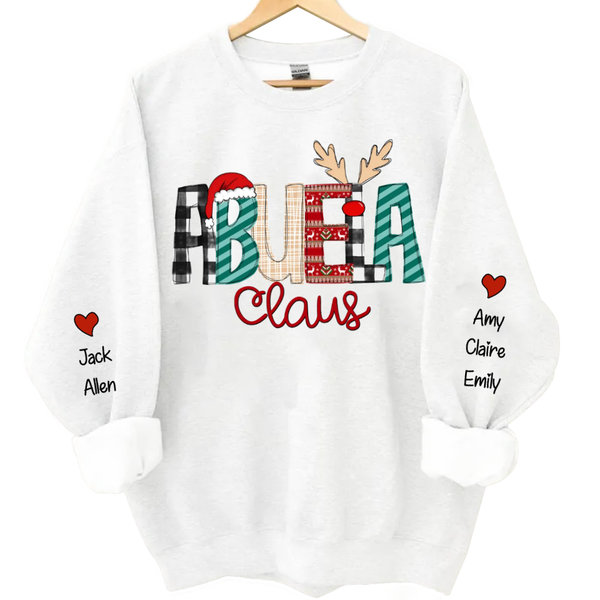 Personalized Christmas Grandma Claus Kids Sweatshirt