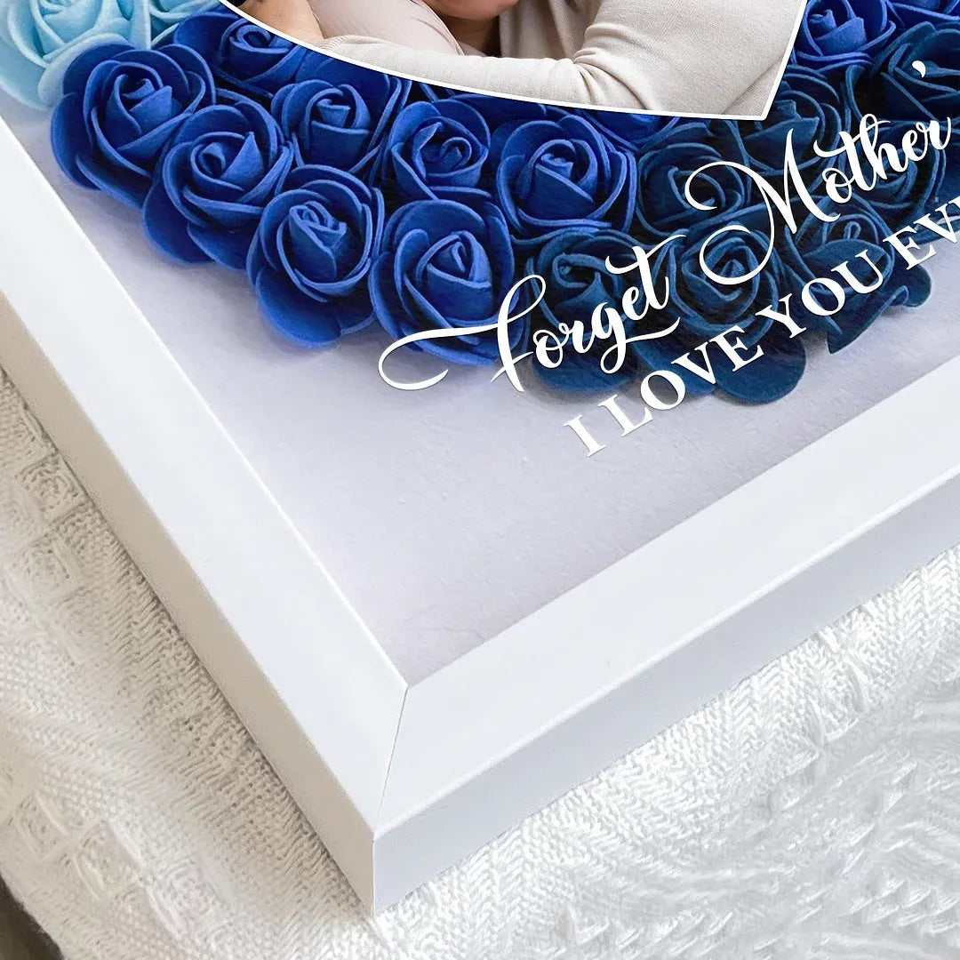 Cadeau pour maman Je t'aime chaque jour - Boîte à ombre personnalisée avec fleurs