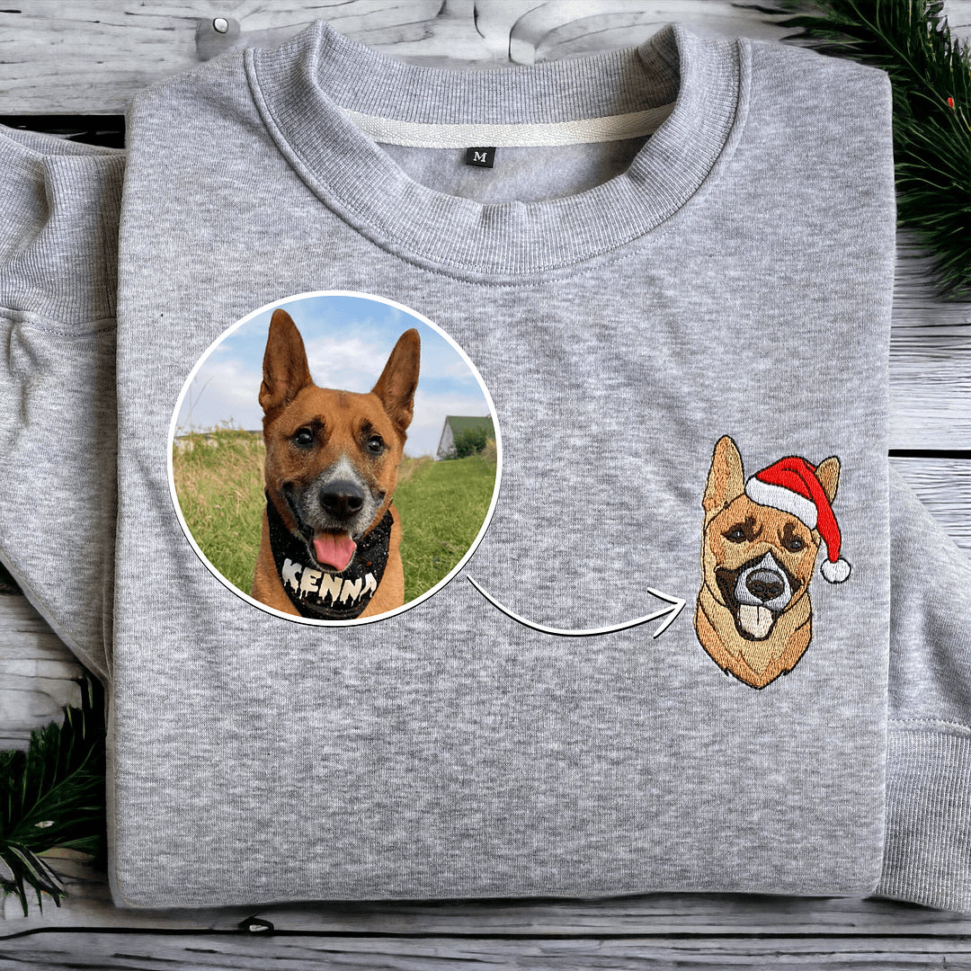 Felpa personalizzata ricamata Natale per animali domestici