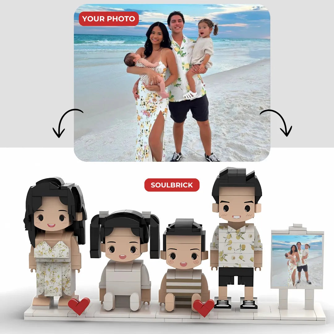 Individuelle Ziegelfigur mit Foto, kreatives und personalisiertes Geschenk für Ihren Partner