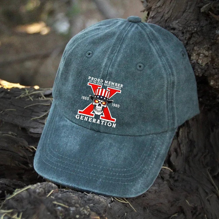 Gen X Skull PROUD MEMBER Casquette Unisexe EST Impression Towside