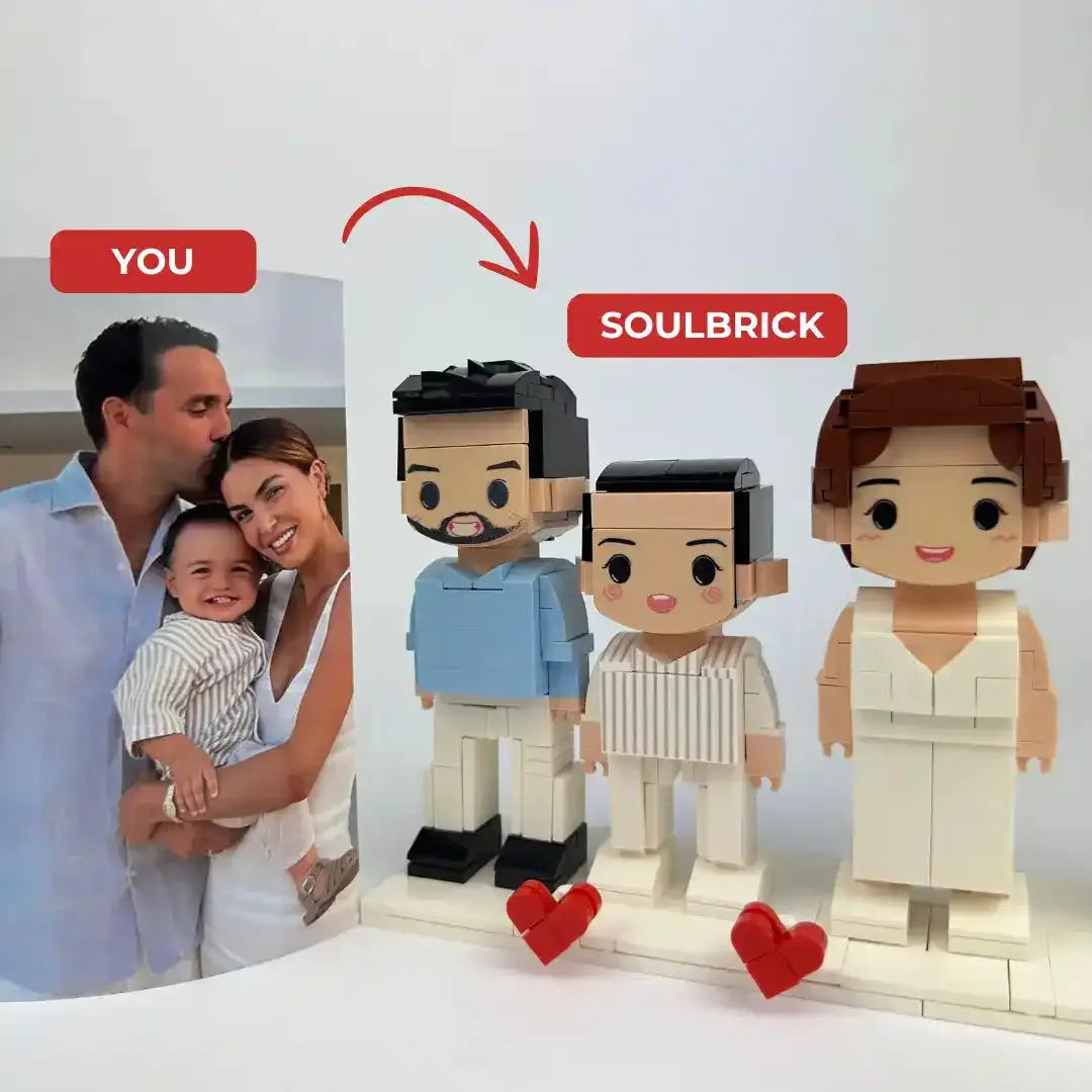 Individuelle Ziegelfigur mit Foto, kreatives und personalisiertes Geschenk für Ihren Partner