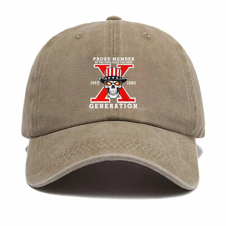 Gen X Skull PROUD MEMBER Casquette Unisexe EST Impression Towside