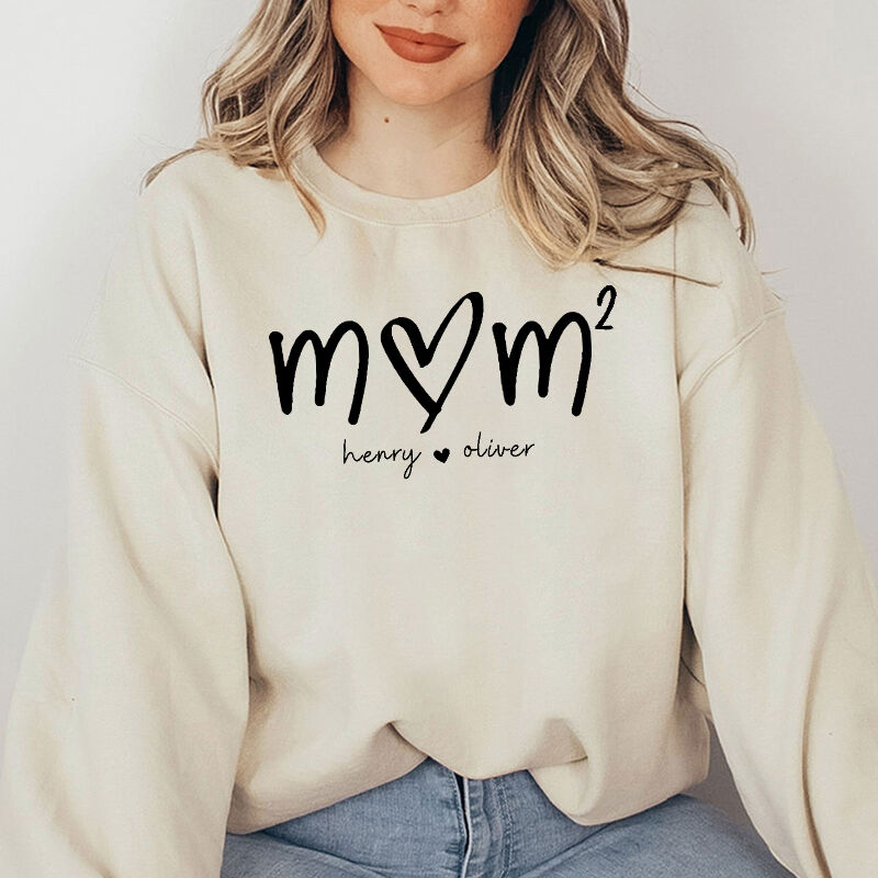 Personalisiertes Sweatshirt Benutzerdefinierte Mama mit Anzahl der Kinder und Namen Design Kreatives Muttertagsgeschenk