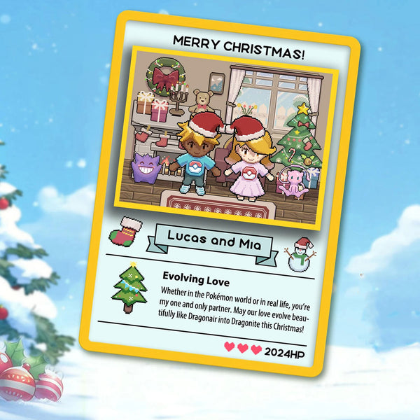 Christmas Personalized Anime Game Card