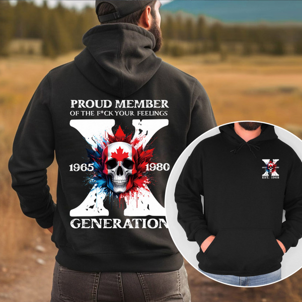 Canada Funny Skull Generation X Hoodie