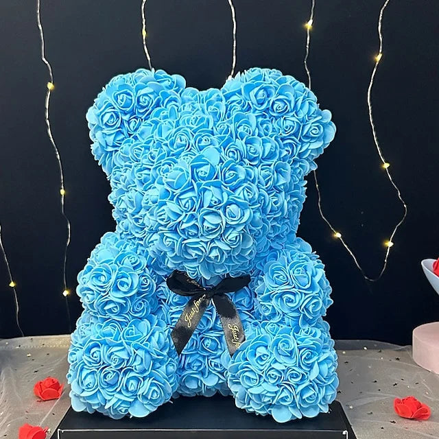 Rose Bear – Künstliche Schaumblumen mit LED-Licht und Geschenkbox