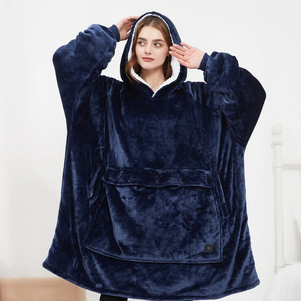 Double-sided velvet heated lazy Hoody