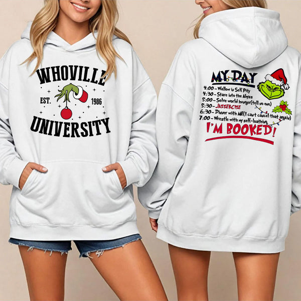 Whoville University Sweatshirt, The Grinch Christmas Sweatshirt, Grinchmas Sweatshirt, Womens Christmas Sweatshirt, Winter Sweatshirt