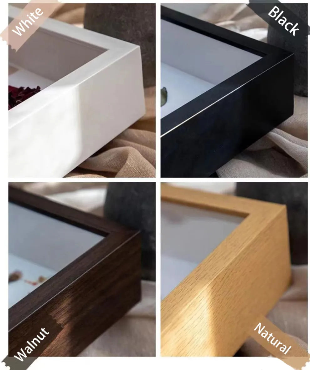 Personalisierte Blumenherz-Schatten-Blumenbox für Mama - Benutzerdefinierter Name Rosenrahmen