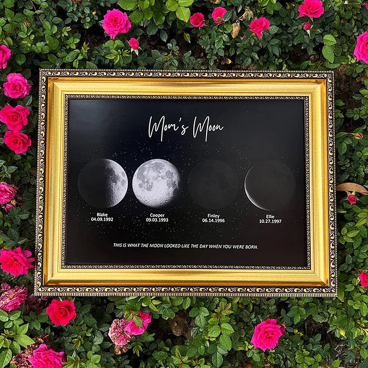 🎁Muttertagsgeschenk🌔Individueller Mond-Nachthimmel-Druck Familiengeschenk 