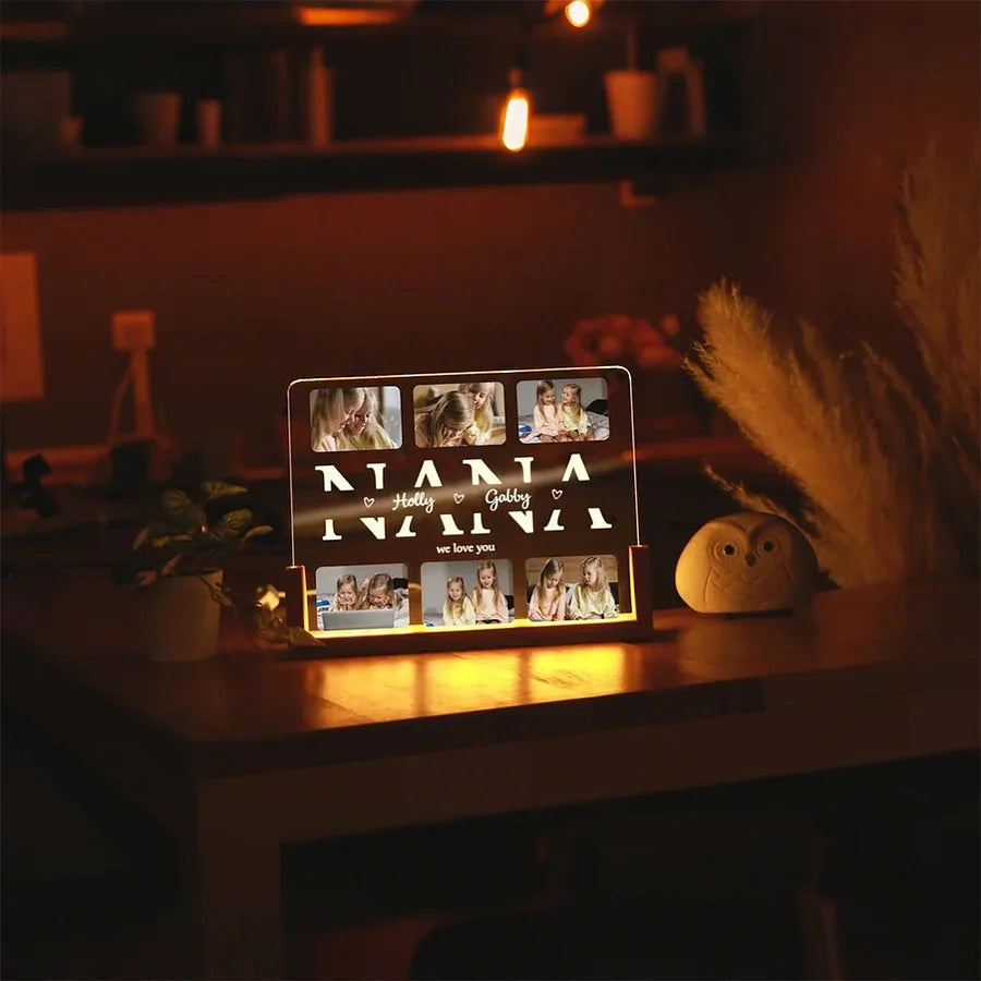Wir lieben dich – Personalisiertes Foto-Nachtlicht – Perfektes Geschenk für Mama