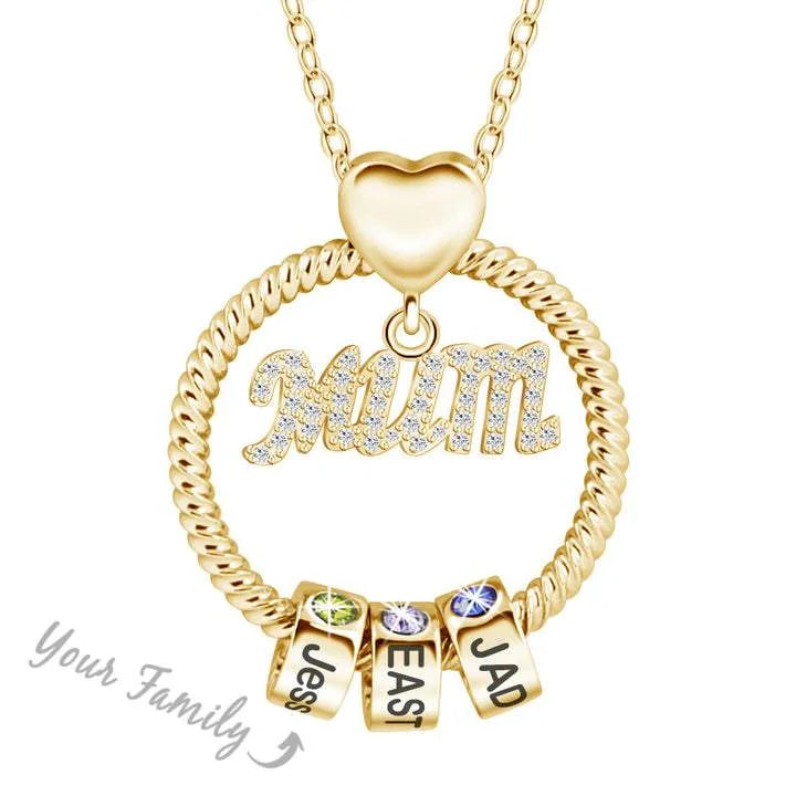 Collar de amor personalizado con cuentas de nombre Regalo para mamá, abuela, mamá