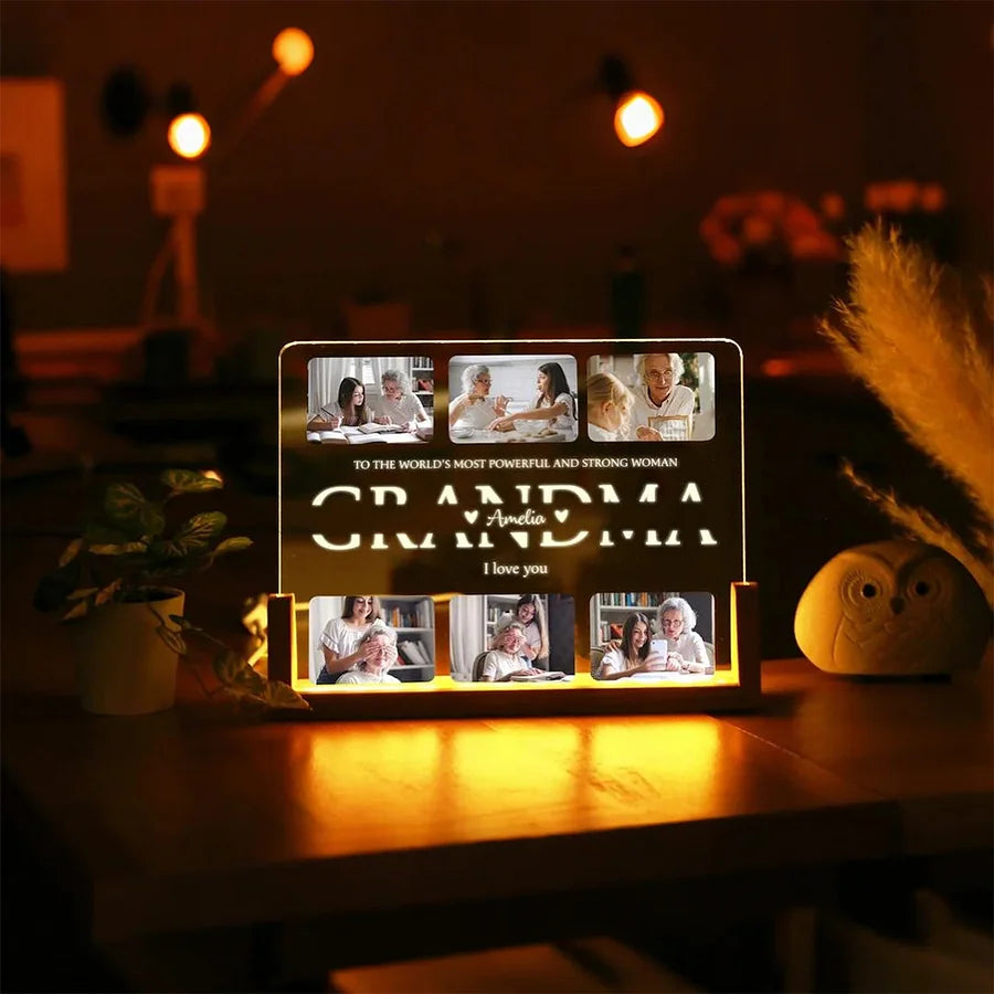 Wir lieben dich – Personalisiertes Foto-Nachtlicht – Perfektes Geschenk für Mama