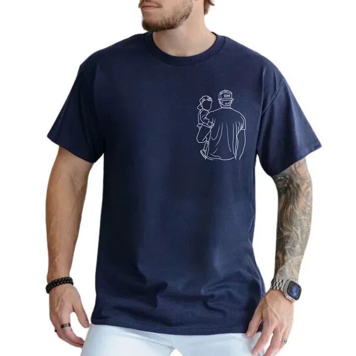 Personalisiertes Foto-Shirt für Papa, Vatertags-T-Shirt, personalisiertes Papa-Portrait-Shirt, Vatertagsgeschenke