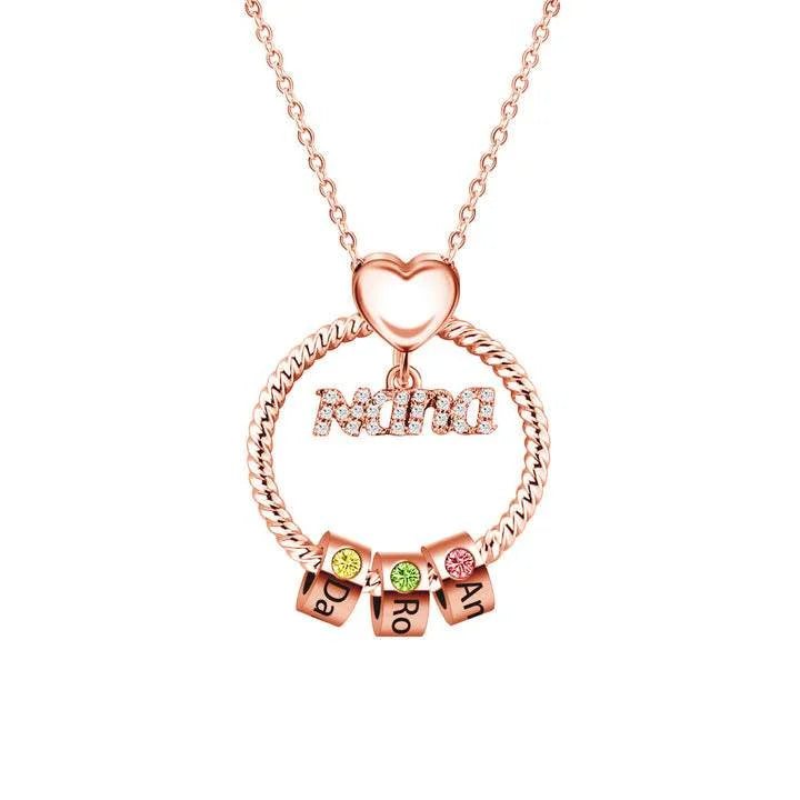 Collar de amor personalizado con cuentas de nombre Regalo para mamá, abuela, mamá