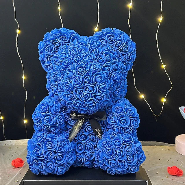 Rose Bear – Künstliche Schaumblumen mit LED-Licht und Geschenkbox