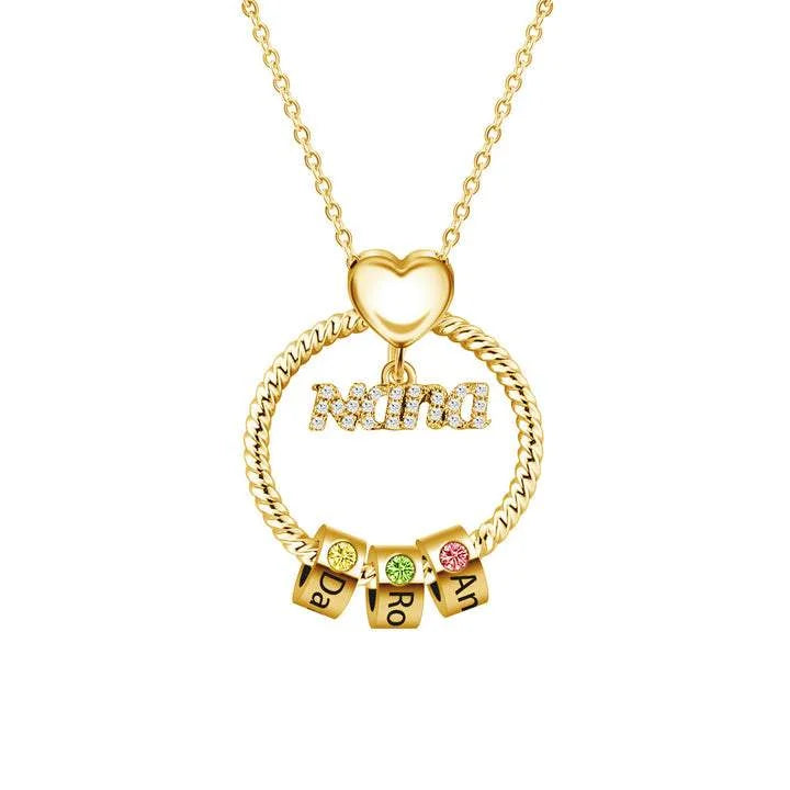 Collar de amor personalizado con cuentas de nombre Regalo para mamá, abuela, mamá