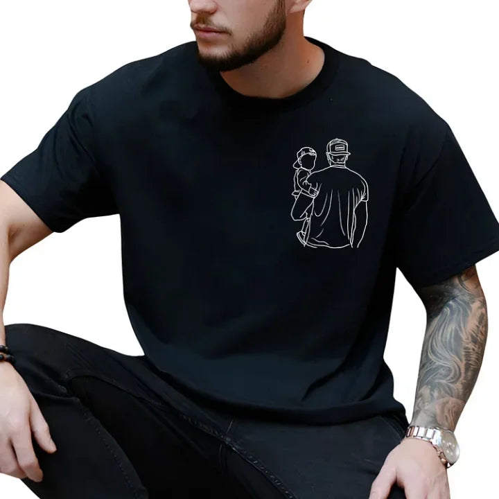 Personalisiertes Foto-Shirt für Papa, Vatertags-T-Shirt, personalisiertes Papa-Portrait-Shirt, Vatertagsgeschenke