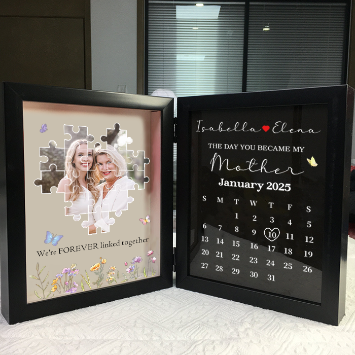 Cornice fotografica puzzle personalizzata Il giorno in cui sei diventata mia madre
