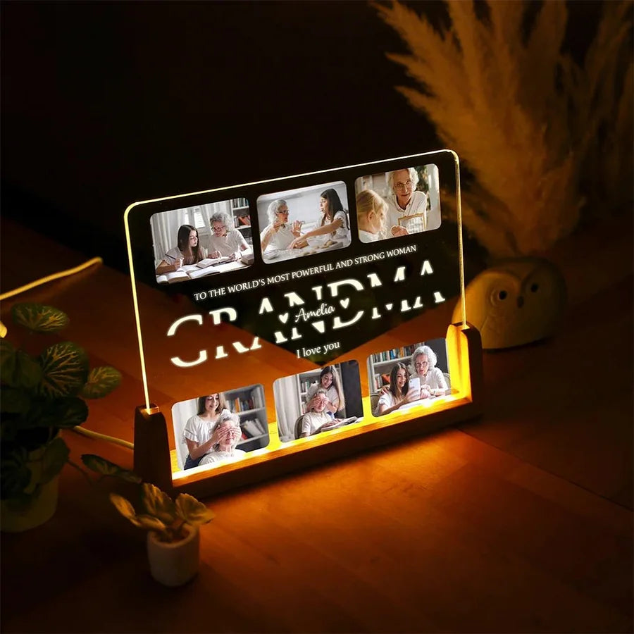 Wir lieben dich – Personalisiertes Foto-Nachtlicht – Perfektes Geschenk für Mama