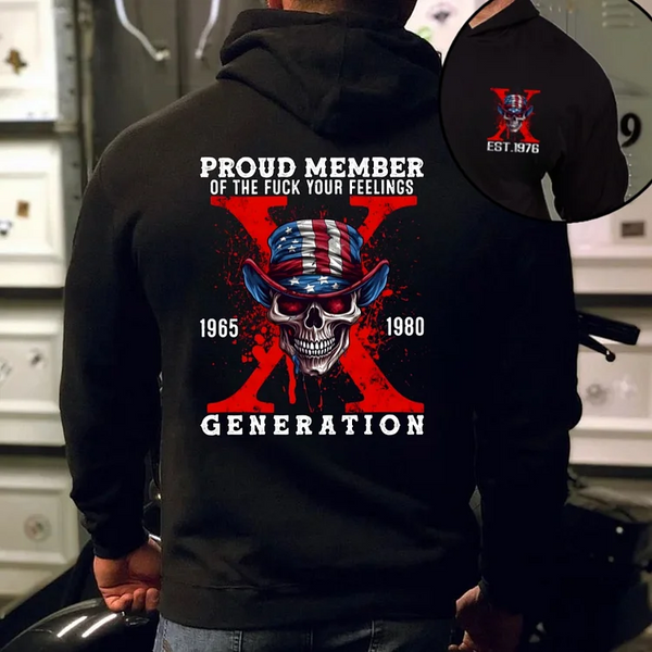 Gen X Skull Unisex Sweatshirt Hoodie Custom EST