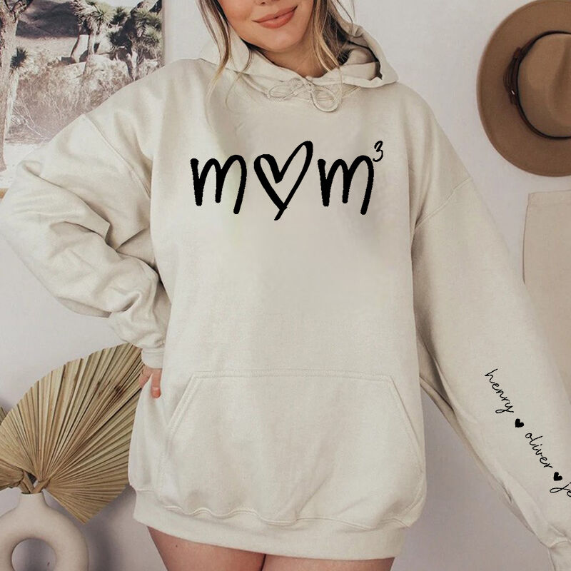 Personalisiertes Sweatshirt Benutzerdefinierte Mama mit Anzahl der Kinder und Namen Design Kreatives Muttertagsgeschenk