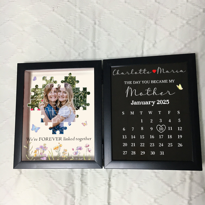 Cornice fotografica puzzle personalizzata Il giorno in cui sei diventata mia madre