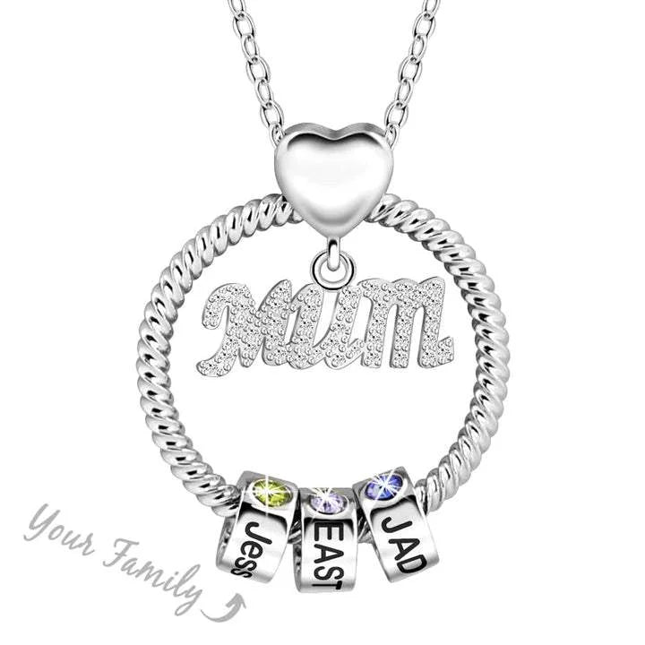 Collar de amor personalizado con cuentas de nombre Regalo para mamá, abuela, mamá