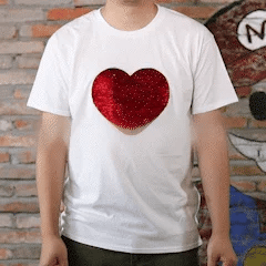 Maglietta personalizzata con paillettes reversibili e foto del tuo animale domestico