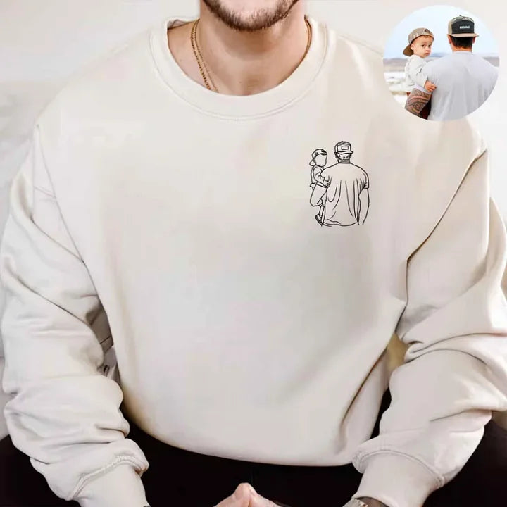 Personalisiertes Foto-Shirt für Papa, Vatertags-T-Shirt, personalisiertes Papa-Portrait-Shirt, Vatertagsgeschenke